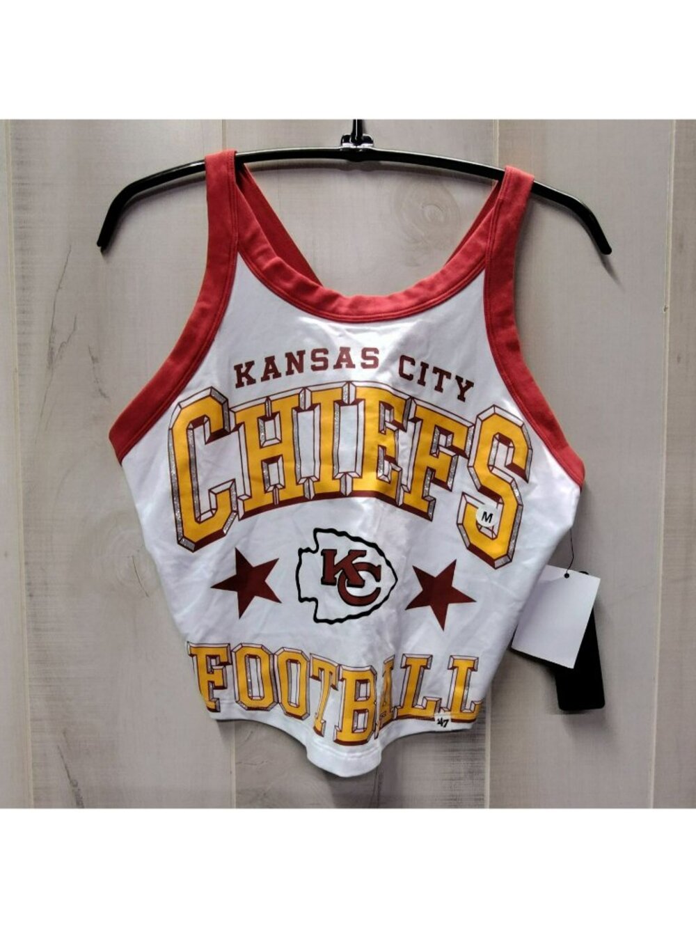 47 Kansas City Chiefs Womens White Energize Tank Top, Sz M Medium, NWT